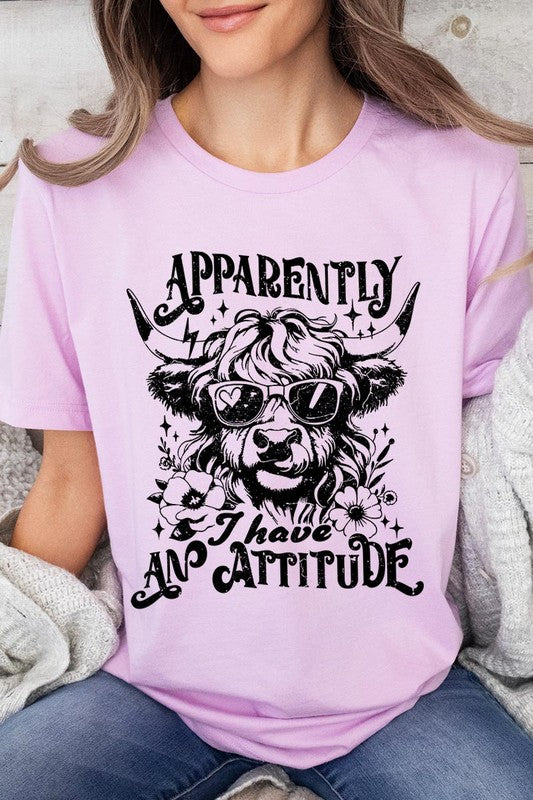 Attitude Western Cow Funny Graphic T Shirts