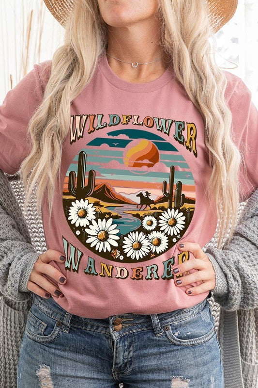 Wildflower Wanderer Desert Graphic T Shirts