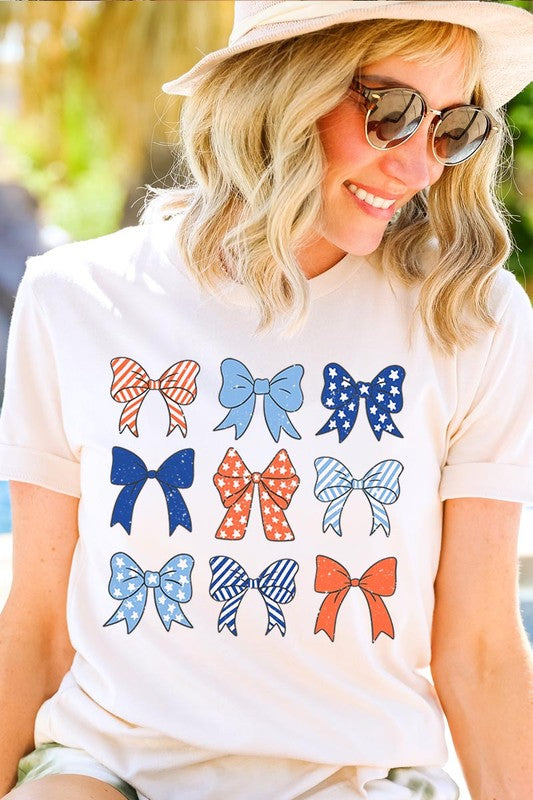 Bows Ribbons Fourth Of July Graphic T Shirts