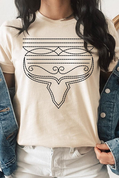 Western Boot Stitch Graphic Tee